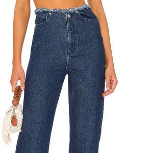 NEW Frayed Straight Jean in True Blue - Size 25